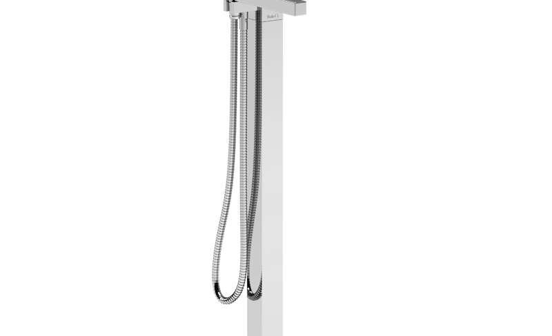 2-WAY TYPE T (THERMOSTATIC) COAXIAL FLOOR-MOUNT TUB FILLER WITH HAND SHOWER KUBIK