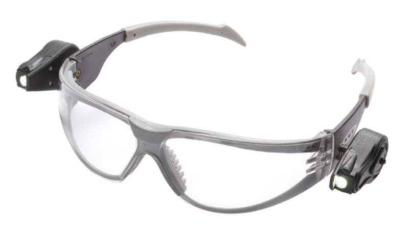 3M 11356 Safety Glasses with Attached LED Lights